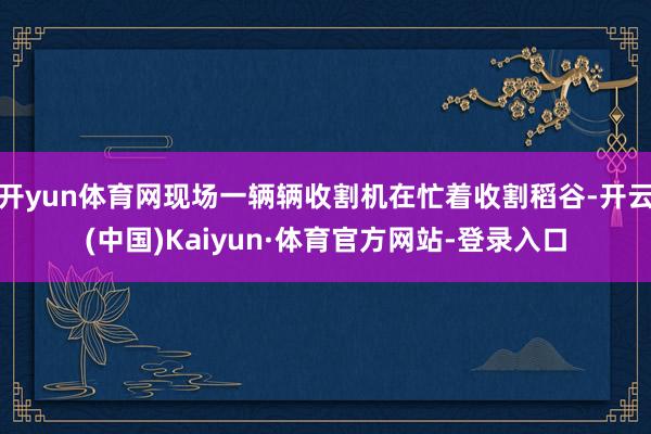 开yun体育网现场一辆辆收割机在忙着收割稻谷-开云(中国)Kaiyun·体育官方网站-登录入口