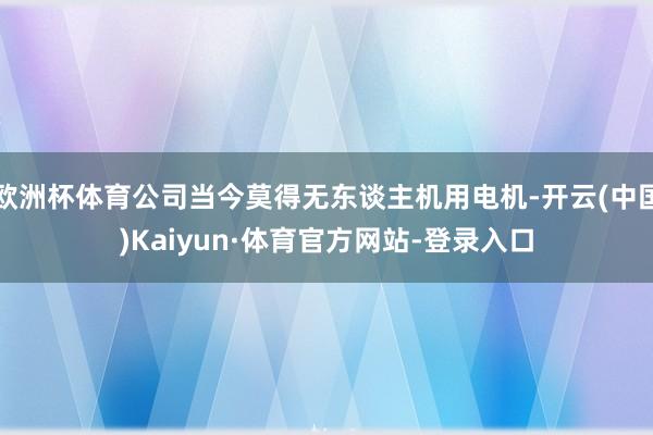 欧洲杯体育公司当今莫得无东谈主机用电机-开云(中国)Kaiyun·体育官方网站-登录入口