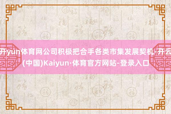 开yun体育网公司积极把合手各类市集发展契机-开云(中国)Kaiyun·体育官方网站-登录入口